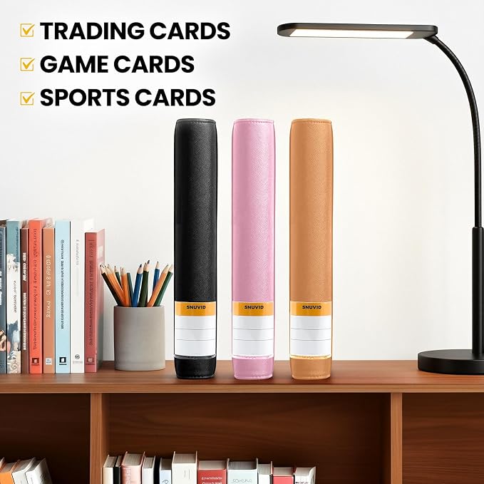 9 Pocket Trading Card Binder with 500 Card Sleeves, 26 Side-Loading Pages Hold 468 Trading Cards, Black PU Cover Zip Card Collection Binder with Side Label, MTG, TCG, Game Cards, Sport Cards Organizer