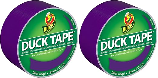 Duck 283138 Tape, Purple Duchess, 1.88 inches x 20 Yards, Single Roll- Pack of 2