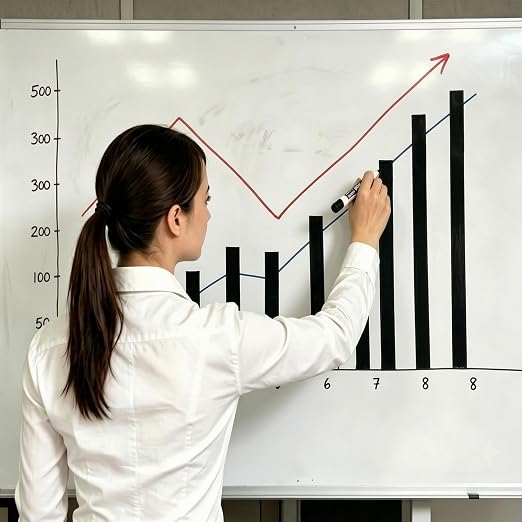 CHUNNIAO Black Magnetic Tape for Jumbo Whiteboard,Line Gridding Tape - 1/2" Width,Value Pack 6 Rolls(Total 300 Feet)