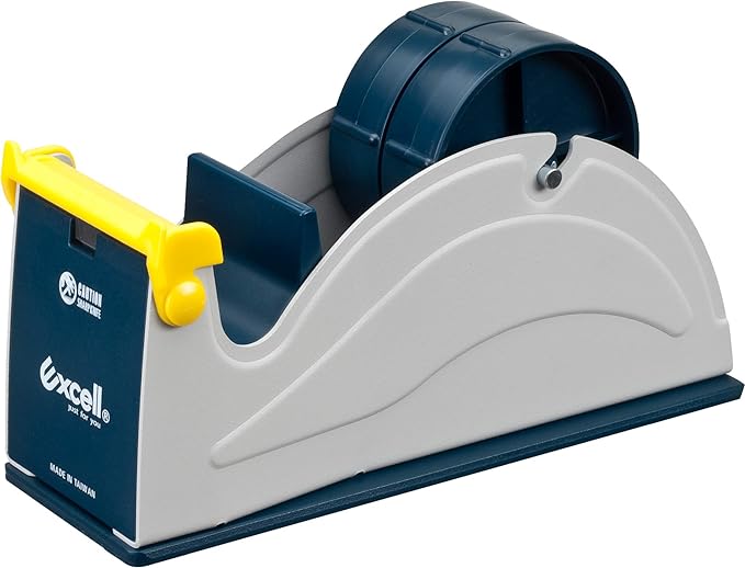 Excell ET-12270 Blue/Grey Premium Twin-Roll Steel Desk Top Dispenser: 2 in. Wide (3 in. core)
