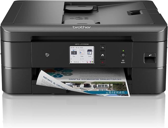 Brother MFC-J1170DW Wireless Color Inkjet All-in-One Printer with Mobile Device Printing, NFC, Cloud Printing & Scanning, Refresh Subscription and Amazon Dash Replenishment Ready (Renewed Premium)