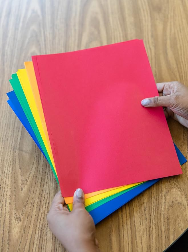 Astrobrights Colored Paper, 8.5" x 11" 24 lb/89 gsm, "Primary" 5-Color Assortment, 5 Individual Packs of 100 Assorted Sheets - 500 Sheets in Total (22228)