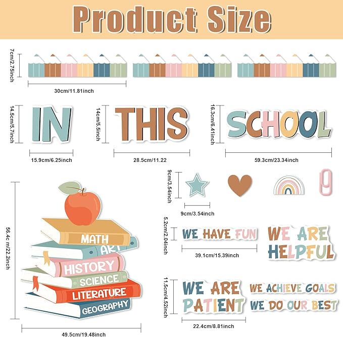 Boho Motivational Bulletin Board Classroom Decoration Set Boho Affirmation Station Bulletin Board in This School Classroom Cutouts for Back to School Elementary Inspirational Wall Door Supplie