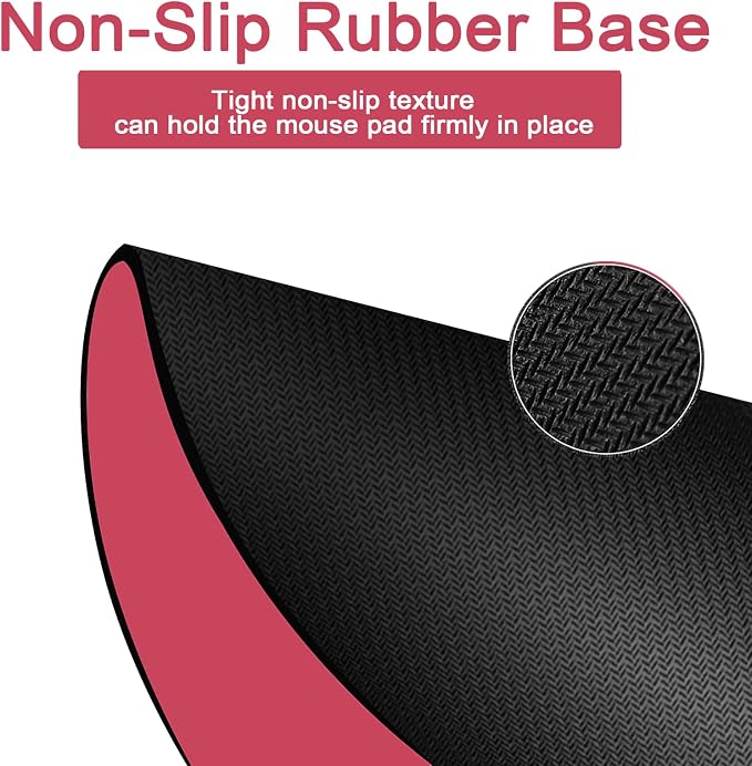 Small Mouse pad, Portable, Waterproof Non-Slip Rubber Bottom, Suitable for Wireless Mouse, Laptop Keyboard Tray for Both Men and Women, Office Travel Red 5.5x7.5in