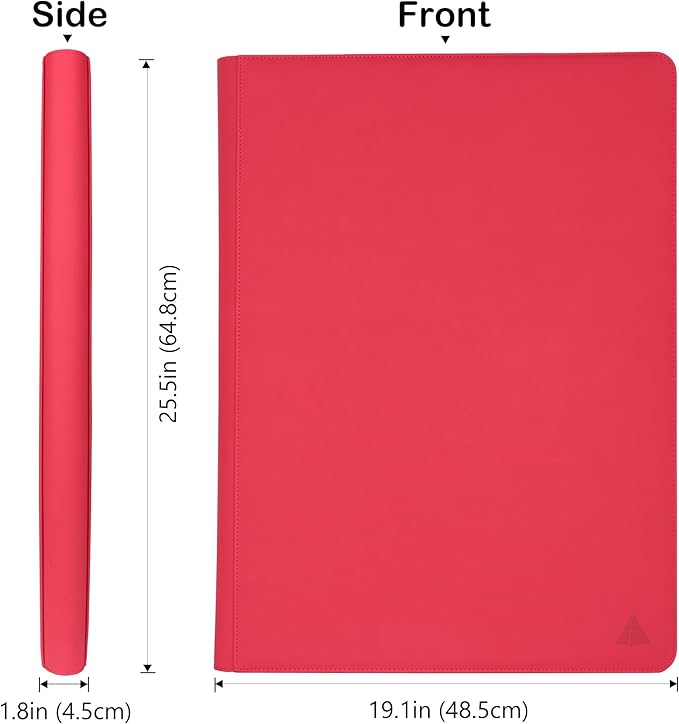 Rayvol Premium 2300 Pockets Card Binder, Large 36-Pocket 2000+ Ringless Trading Card Album - Side Loading UltraSonic-362304 Tech Zip Binder for TCG -Red