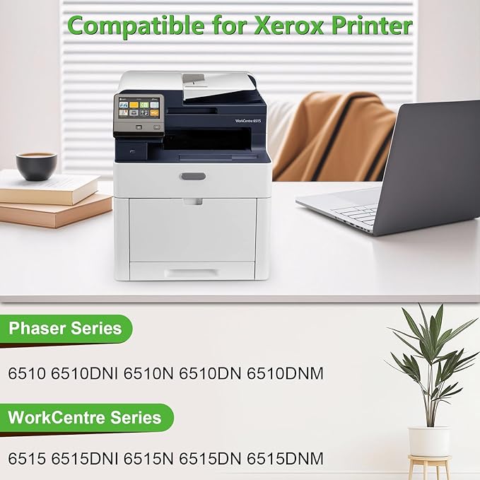 greencycle Workcentre 6515 Phaser 6510 High Capacity Toner Cartridges 4PK Set (106R03480 106R03477 106R03478 106R03479) Compatible for Xerox Workcentre 6515 6515dni 6515dn Phaser 6510dni 6510n Printer