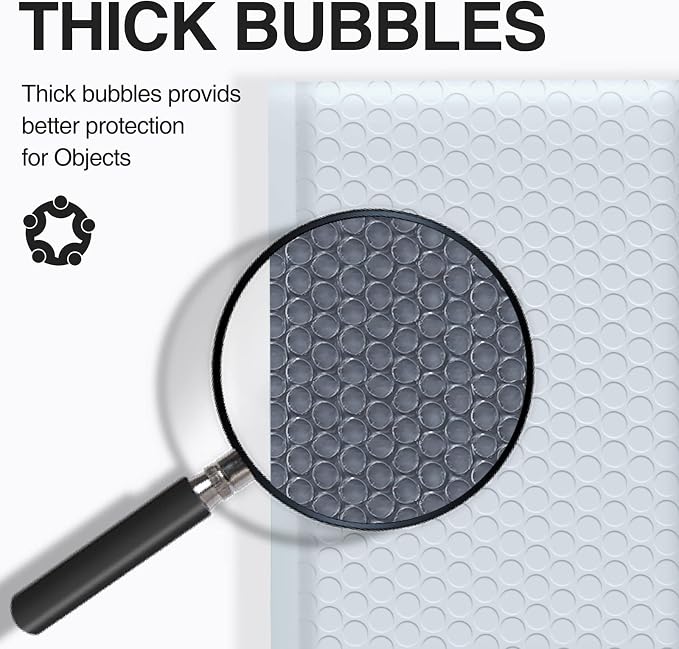UCGOU Bubble Mailers 5x8.6" Usable Size 5x7" Padded Envelopes White 50 Pack | Small Business Mailing Packages Self Seal Adhesive Waterproof Boutique Shipping Bags for Jewelry Makeup Suppliers Etsy Seller