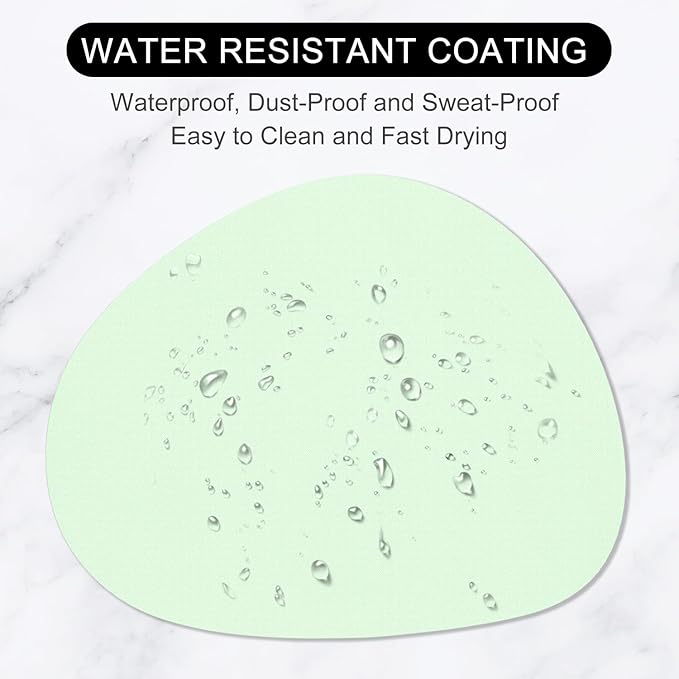 Hsurbtra Mouse Pad, Premium-Textured Small Oval Mousepad 8.7 x 7.1 Inch Green, Thick 3 mm Anti-Slip Waterproof Rubber Pretty Cute Computer Mat for Office Home Gaming Laptop Men Women Kids