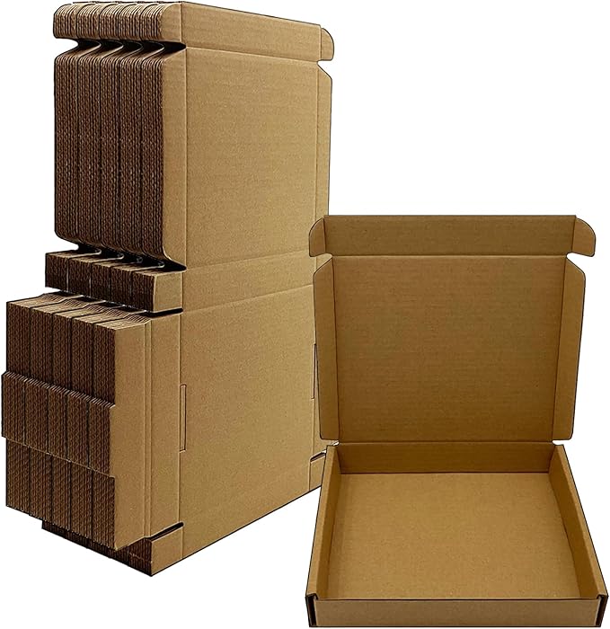 6x5x1 inch Small Shipping Boxes 50 Pack, Brown Kraft Corrugated Cardboard Mailer Boxes Bulk for Packaging Business Mailing Gift，Mini Mailer Boxes for Packaging Supplies