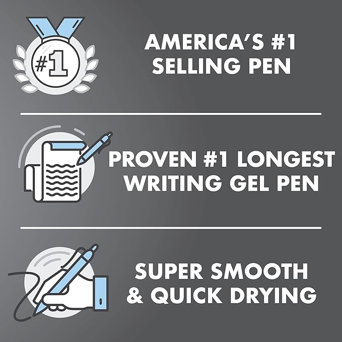 PILOT G2 Pen Stylus, Gray Barrel, 0.7 mm, Black Ink Pens, Pack of 2