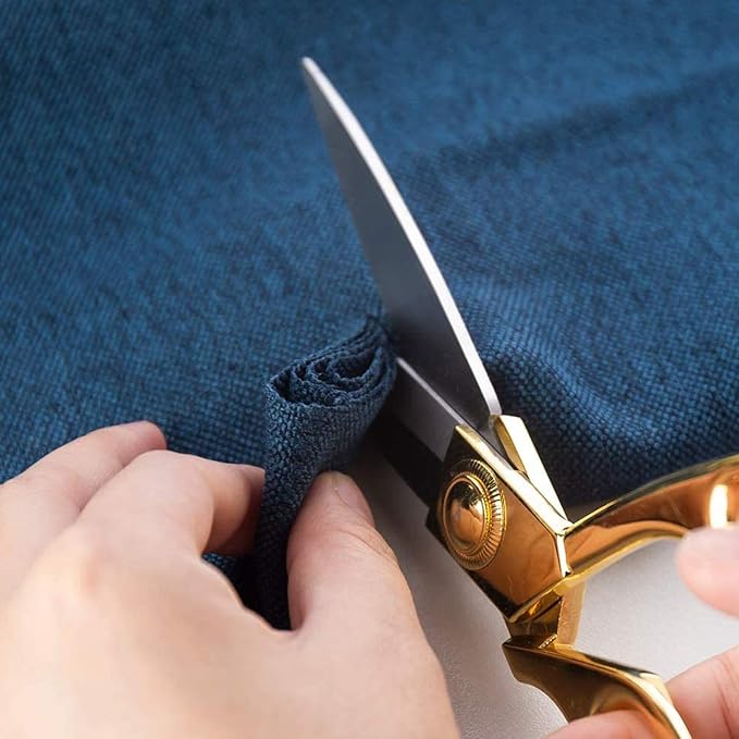 8.5 '' Gold Stainless Steel Sharp Tailor Scissors Professional Household Shears Craft Fabric Heavy Duty Cutting Sewing, Crafts, Home Kitchen Office