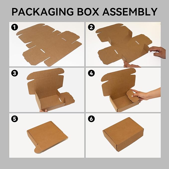 7x5x2 Inch Small Shipping Boxes 25-Pack, Brown Corrugated Cardboard Mailer Boxes for Mailing & Packaging, Gifts, DIY Crafts, Ecommerce, Small Business