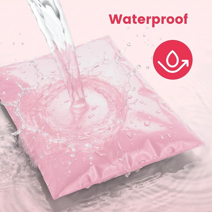 Metronic Poly Mailers 10x13 1000 Pack, Small Bulk Shipping Bags for Clothes | Heavy Duty Self Seal Waterproof Tear-resistant Packaging Bags, Mailing Envelopes for Clothing, Small Business, Light Pink.