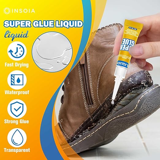 Super Glue Liquid Clear, 48 X 3g All Purpose Strong Adhesive Ca Glue Cyanoacrylate Quick Dry Instant Glue for Plastic, Metal, Ceramic, Shoe, Wood, Leather, Model, Rhinestone, Jewelry and DIY Crafts