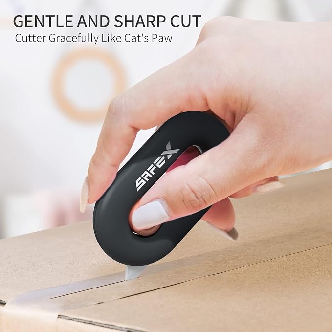 Ceramic Box Cutter Retractable, Safety, Cute, Magnetic Package Opener, Box Opener Cutter for Daily Online Shopping/Kitchen/Office/Baby Beauty Gift Unpacking