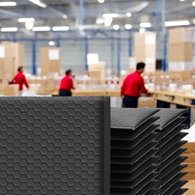 iMBAPrice 6x10 Inch Black Poly Bubble Mailers, 250-Pack | Padded Shipping Envelopes, Self-Seal Adhesive, Waterproof Bubble Bags, For Small Jewelry & Electronics
