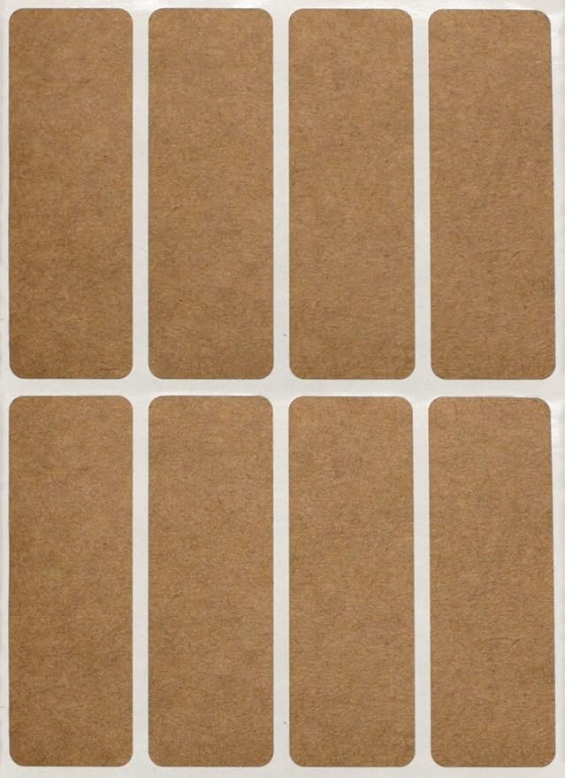 Royal Green Kraft Stickers 1 x 3 inch Rectangle Label for Arts and Crafts - 800 Pack