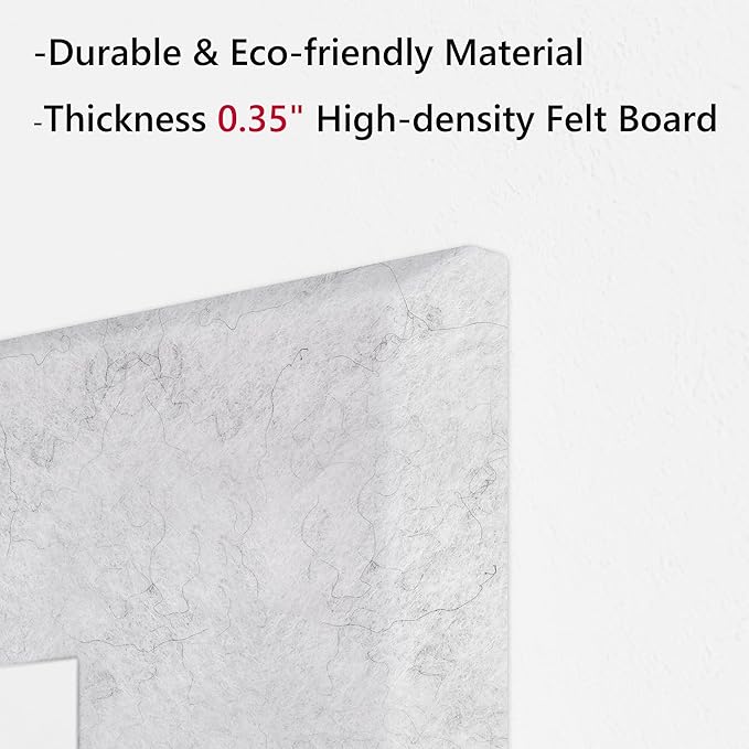 Large Cork Board for Wall, 48" x 36" Bulletin Board with Pushpins, 12 Panels Felt Tiles Tack Push Pin Board for Office, Silver Gray