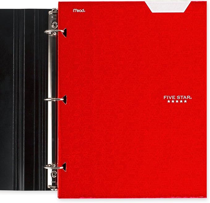 Five Star 4-Pocket Folder, 6 Pack, Paper Folder, Fits 3-Ring Binders, Holds 8-1/2" x 11" Paper, Assorted Colors (38058)
