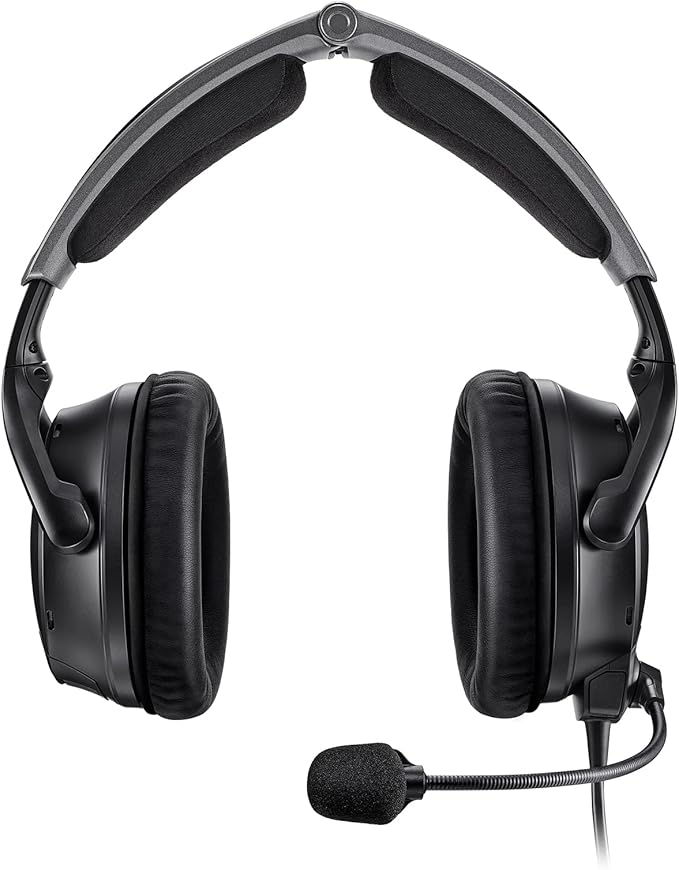 Bose A30 Bluetooth Aviation Headset - Lightweight Comfortable Design, Adjustable ANR and Noise Cancelling Microphone, [LEMO (6 pin)] – Black