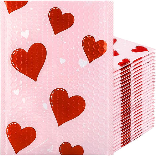50 Pack Bubble Mailers 6x9 Inch,Self Sealing Adhesive Padded Envelopes,Waterproof Cute Bubble Mailers,Cushioning Shipping Envelopes for Packaging, Mailing, Gifts, Small Business