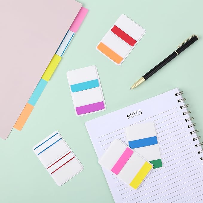 Mr. Pen- Sticky Index Tabs, 500 Pcs, 21 Sets, Vibrant | Writable Colored Pages Markers Labels for Reading Notes, Books, Binders, Notebook, Folders and Classify Files