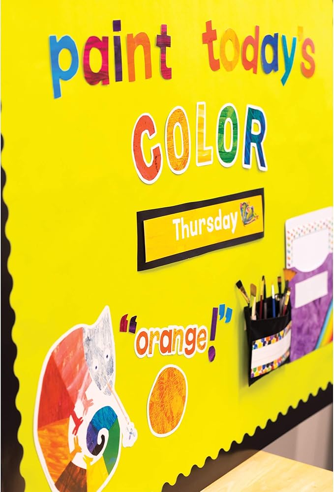 World of Eric Carle 219 Colorful Bulletin Board Letters for Classroom, Eric Carle Numbers & Letters Bulletin Board Cutouts, Colorful Cutouts for Bulletin Board, Cork Board, Chalkboard, Classroom Décor