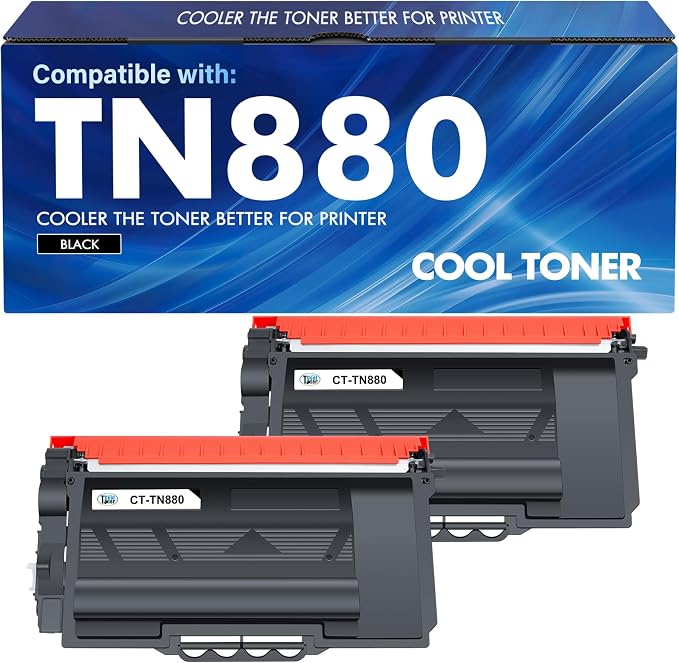 TN880 TN 880 for Brother TN-880 Super High Yield Black Toner Cartridge | Compatible for Brother TN880 HL-L6200DW MFC-L6700DW MFC-L6800DW HL-L6200DWT HL-L6250DW HL-L6300DW MFC-L6900DW Printer 2 Pack