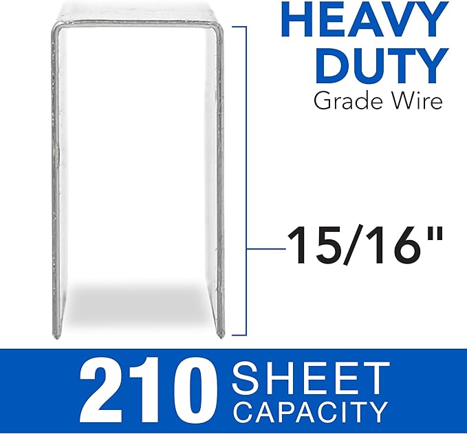 Swingline Staples, Heavy Duty, 15/16" Length, 210 Sheet Capacity, 100/Strip, 1000/Box, 1 Pack (35320)