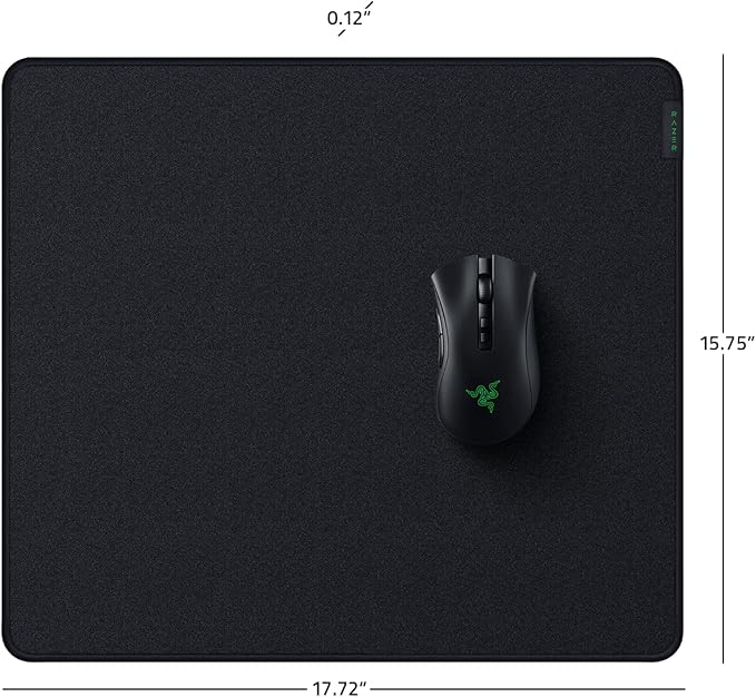 Razer Strider Hybrid Mouse Mat with a Soft Base & Smooth Glide: Firm Gliding Surface - Anti-Slip Base - Rollable & Portable - Anti-Fraying Stitched Edges - Water-Resistant - Large - Quartz Pink
