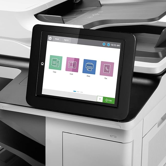 HP LaserJet Enterprise MFP M634z Monochrome All-in-One Printer with Built-in Ethernet, 2-Sided Printing, Extra Paper Trays & 3-bin Stapler/Stacker (7PS96A)