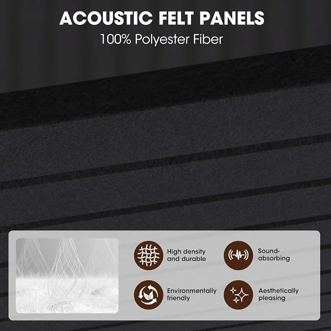 Arched Felt Bulletin Board 47" x 24", High Density Cork Board Alternative for Office & Wall Decor, DIY Corkboards for Wall with 30 Push Pins & 50 Adhesive Tabs, Picture-Board for Home (Black)