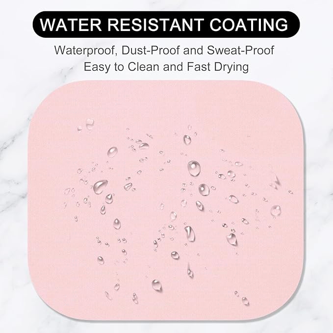 Hsurbtra Mouse Pad, Premium-Textured Small Square Mousepad 8 x 9 Inch Pink, Thick 3 mm Anti-Slip Waterproof Rubber Pretty Cute Computer Mat for Office Home Gaming Laptop Men Women Kids