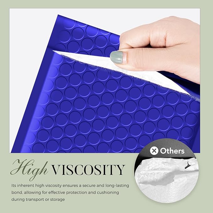 METRONIC Small Bubble Mailers 4x8 200 Pack Waterproof Blue Bubble Mailers Self Seal Padded Envelopes Bubble Envelopes for Small Business Packaging Sports Cards Bubble Mailer Usable Size 4x7