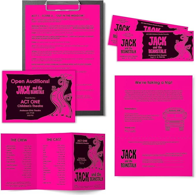 Neenah Astrobrights Color Paper, 8.5” x 11”, 24 lb/89 GSM, Fireball Fuchsia, 500 Sheets (21688)