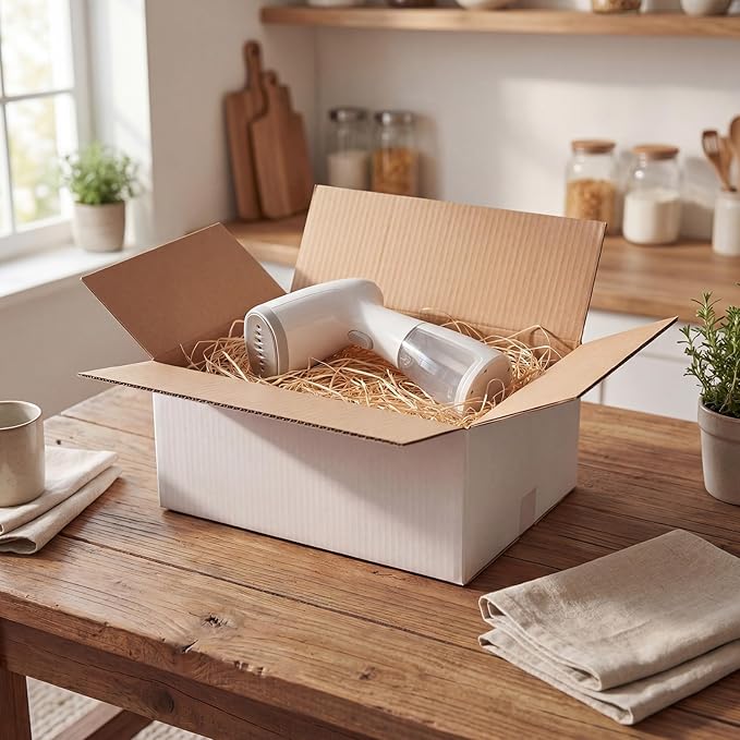 HORLIMER 9x6x4 Shipping Boxes Set of 40, White Corrugated Cardboard Mailer Box for Packing Small Business
