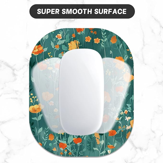 Small Mouse Pad, 6 x 7 Inch, Oval Mini Mouse Pad with Non-Slip Rubber Base for Laptop Wireless Mouse Keyboard Tray Mousepad, Flowers and Plants
