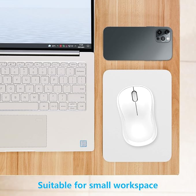 Dapesuom Small Mouse Pad, 6 x 8 Inch Thick Rubber Premium-Textured Non-Slip Portable & Washable Mini Mouse Mat for Women Wireless Laptops Keyboard Tray Gaming Work Computer Office Travel, Space Gray