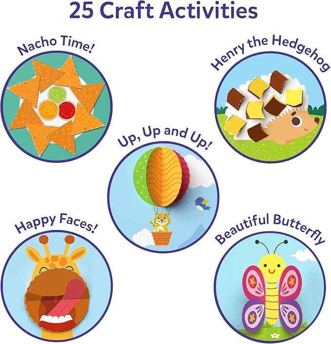 Skillmatics Scissor Skills Activity Book - Snip Snip, Easter Basket Stuffers, 25 Fun Cutting & Creative Activities for Toddlers, 2 Child-Safe Scissors, Felt Craft Kit, Gift for Kids Ages 3, 4, 5, 6, 7