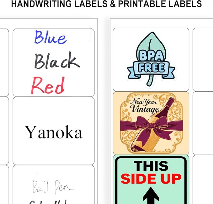 3-1/3" x 4" Shipping Labels, 240 Address Labels, Mailing Stickers Compatible for Laser/Inkjet Printers - Matte White, 6 Up per Sheet, 40 Sheets