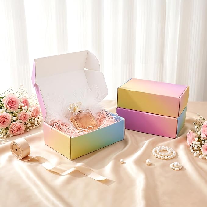 Shipping Boxes Small 6x4x2", 50 Pack Colorful Cardboard Mailer Boxes, Mailing Boxes for Packaging Small Business