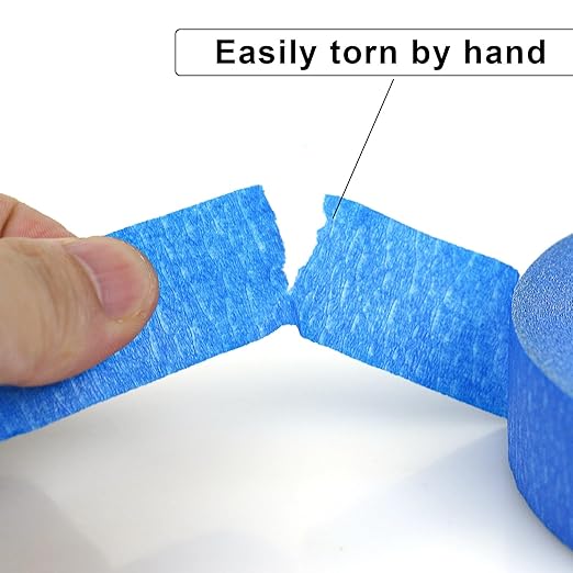 3 Pack Blue Painters Tape - Masking Tape 1 Inch Wide - Multi-Surface, Smart Adhesion, Indoor & Outdoor - 300FT Total - Paint Tape for DIY, Labeling, Art, Car, General Purpose (#3910)