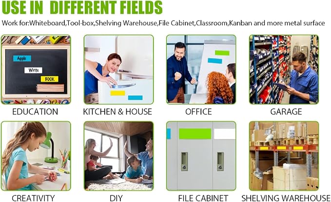 STTMGN Dry Erase Big Magnetic Labels (4.8x3.2,Pack of 20),Large Write On Magnets Name Plates Sticker,Waterproof/Reusable for Refrigerator&Lockers&Whiteboard&Cabinet(Red)