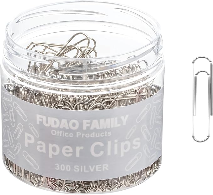 Small Paper Clips, 1.1 Inch Paper Clip, 300 pcs Paperclips (Small, Silver)