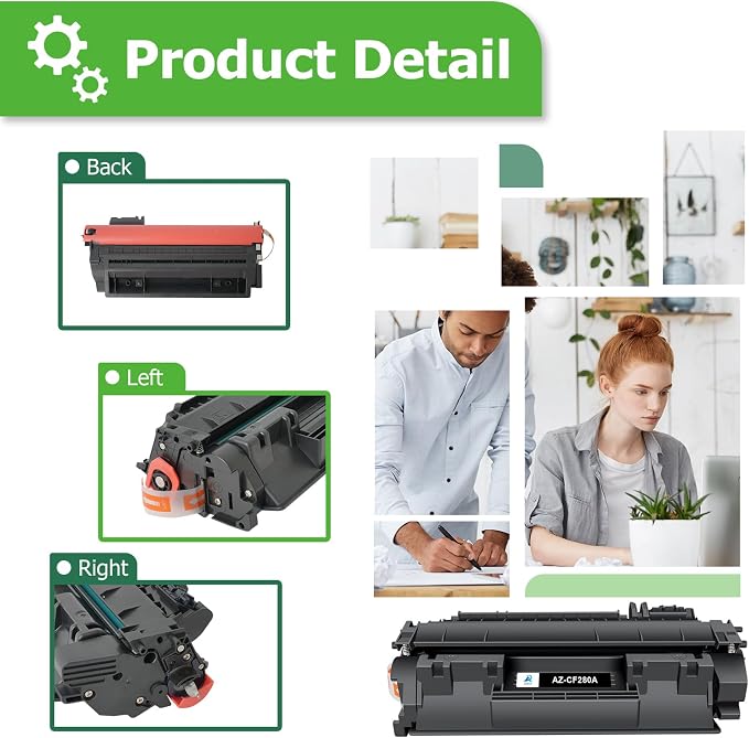 CF280A 80A Toner Cartridge Black CF280X 80X LaserJet Pro 400 M401n M401dn | Compatible for HP CF280A LaserJet Pro 400 M401n M401dn MFP M425dn M401dne M401dw M425dw M401 M425 Toner Printer Ink (2-Pack)