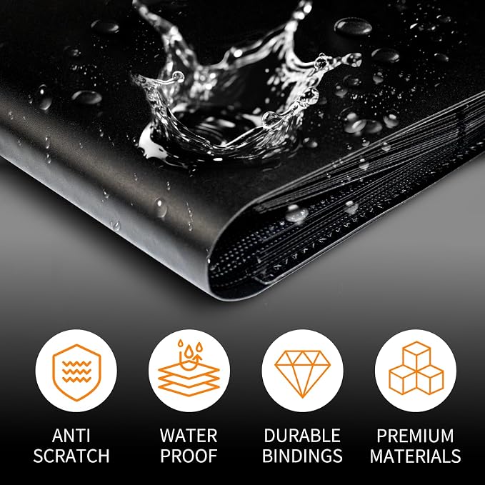Trading Card Binder 9 Pocket, 360 Card Waterproof Folder with Side Loading Sleeves, Sturdy Card Collection Album for MTG, TCG, Game Cards & Sports Cards,10 Pack, Black