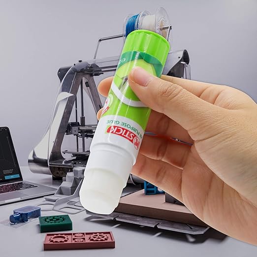 3D Printer Glue Sticks, FENGWANGLI 3D Printing Adhesive for Hot Bed Warping, PVP Solid 3D Print Gloop for Filament PLA Glass ABS PETG PC PA TPU(Pack of 4)