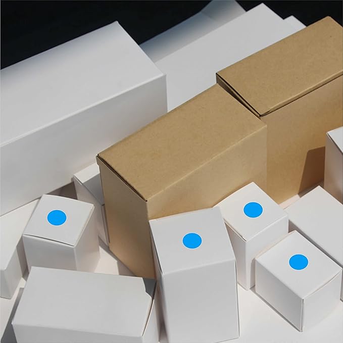 PARLAIM 1000pcs 1/2 Inch Blue Round Color Codding Labels on a Roll, Permanent Circle Dot Stickers in Plastic Dispenser Box, 0.5 inch Diameter for Home