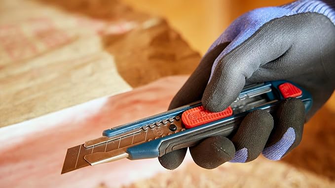 BOSCH H11-12100-1 18mm Snap-Off Utility Knife | Soft Grip, Slider Mechanism, and Integrated Blade Snap