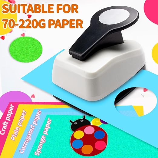 Circle Punch, Hole Puncher for Crafts, Paper Punches for Crafting, 1 inch Circle Hole Punch, Crafts Punches, Round Puncher Cutter